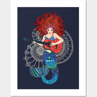 Musical Mermaid Posters and Art